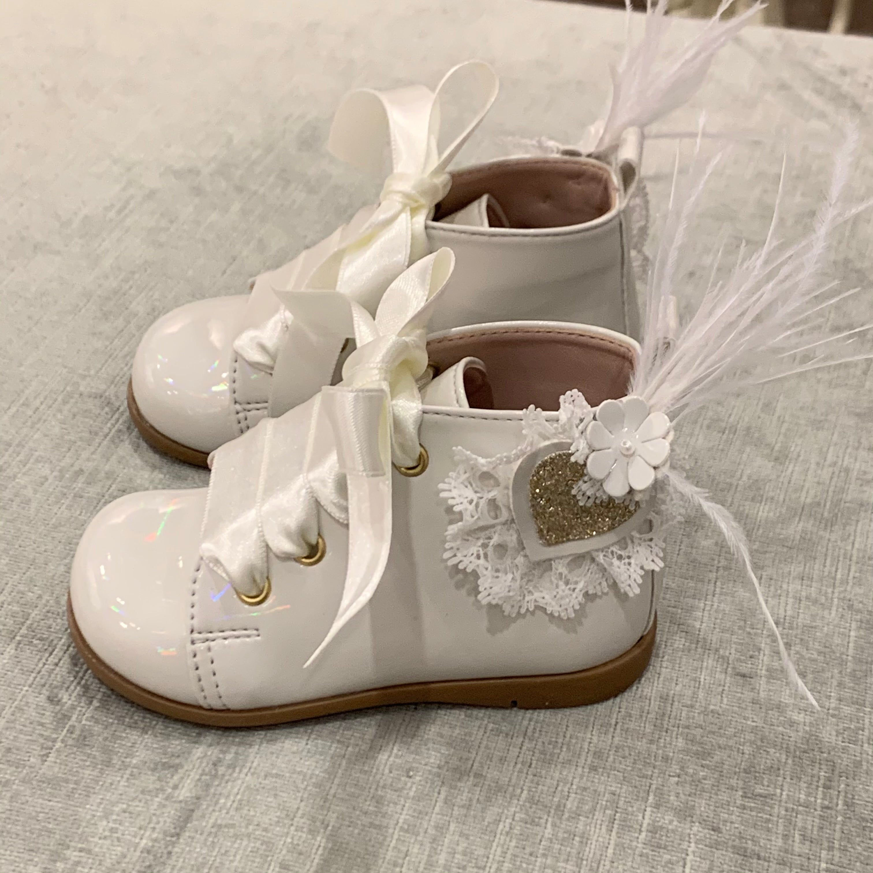 Ever Kid Gold Heart Bootie